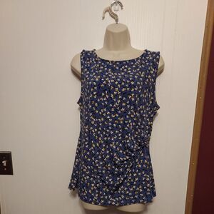 Anne Klein  L EX cond blue,yellow,white arm pit to pit 19 1/4 length 26